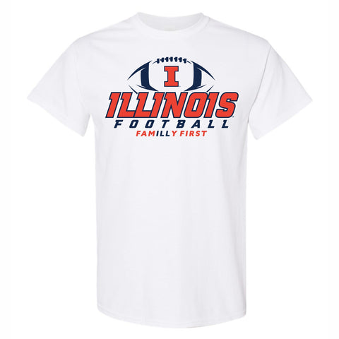 Illinois Fighting Illini "FamILLy First" Football T-Shirt