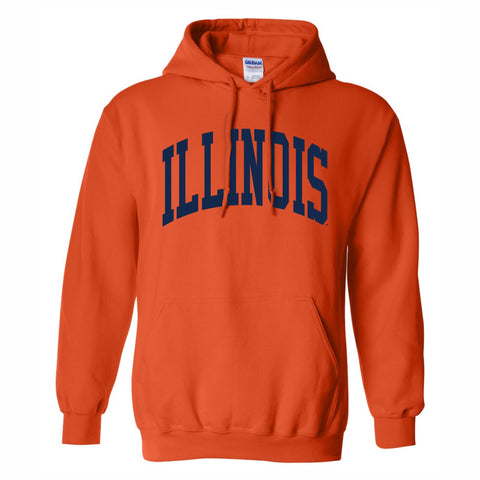 Illinois Fighting Illini Jumbo Arch DryBlend Hooded Sweatshirt