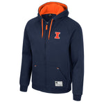 Illinois Fighting Illini Men's Block I Full-Zip Navy Hoodie