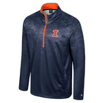 Illinois Fighting Illini Men's Block I Half-Zip Navy Jacket