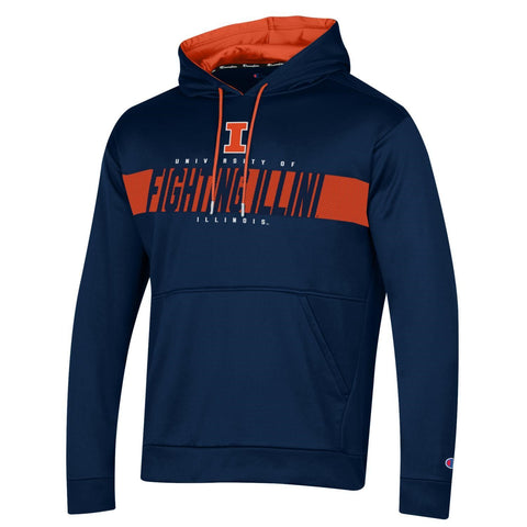 Illinois Fighting Illini Men's Champion Stripe Fleece Hoodie