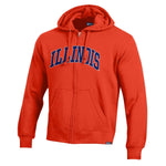 Illinois Fighting Illini Men's Orange Full-Zip Hoodie
