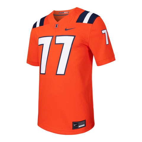 Illinois Fighting Illini Nike 2023 Orange Football Jersey