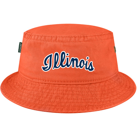 Illinois Fighting Illini Orange Script Bucket Hat