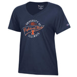 Illinois Fighting Illini Women's Champion Pennant T-Shirt