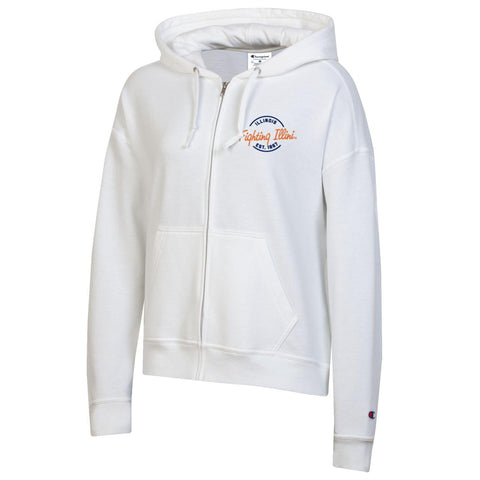 Illinois Fighting Illini Women's Champion Script Circle Hoodie