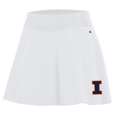 Illinois Fighting Illini Women's Champion White Fan Skirt