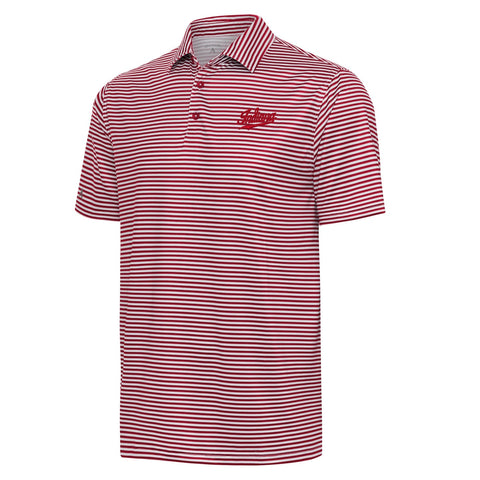 Indiana Hoosiers Men's Antigua Striped Skills Polo