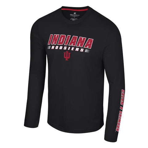 Indiana Hoosiers Men's "Cream &amp; Crimson" Long-Sleeve T-Shirt