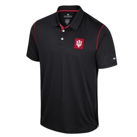 Indiana Hoosiers Men's Trident Black Polo