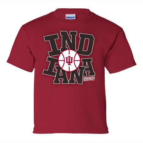 Indiana Hoosiers Youth IND-IANA Basketball Tee