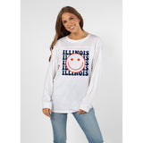 Illinois Fighting Illini Women's Chicka-D Smile Long-Sleeve T-Shirt