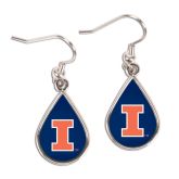 Illinois Fighting Illini Blue Teardrop Earrings