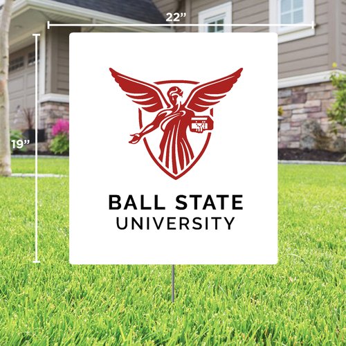 BALL STATE UNIVERSITY LAWN SIGN – Gameday Spirit Fanstore
