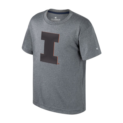 Illinois Fighting Illini Youth Grey Short-Sleeve T-Shirt