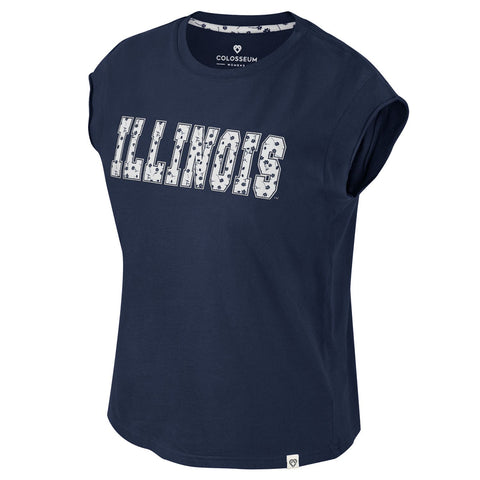 Illinois Fighting Illini Women's Navy Floral T-Shirt