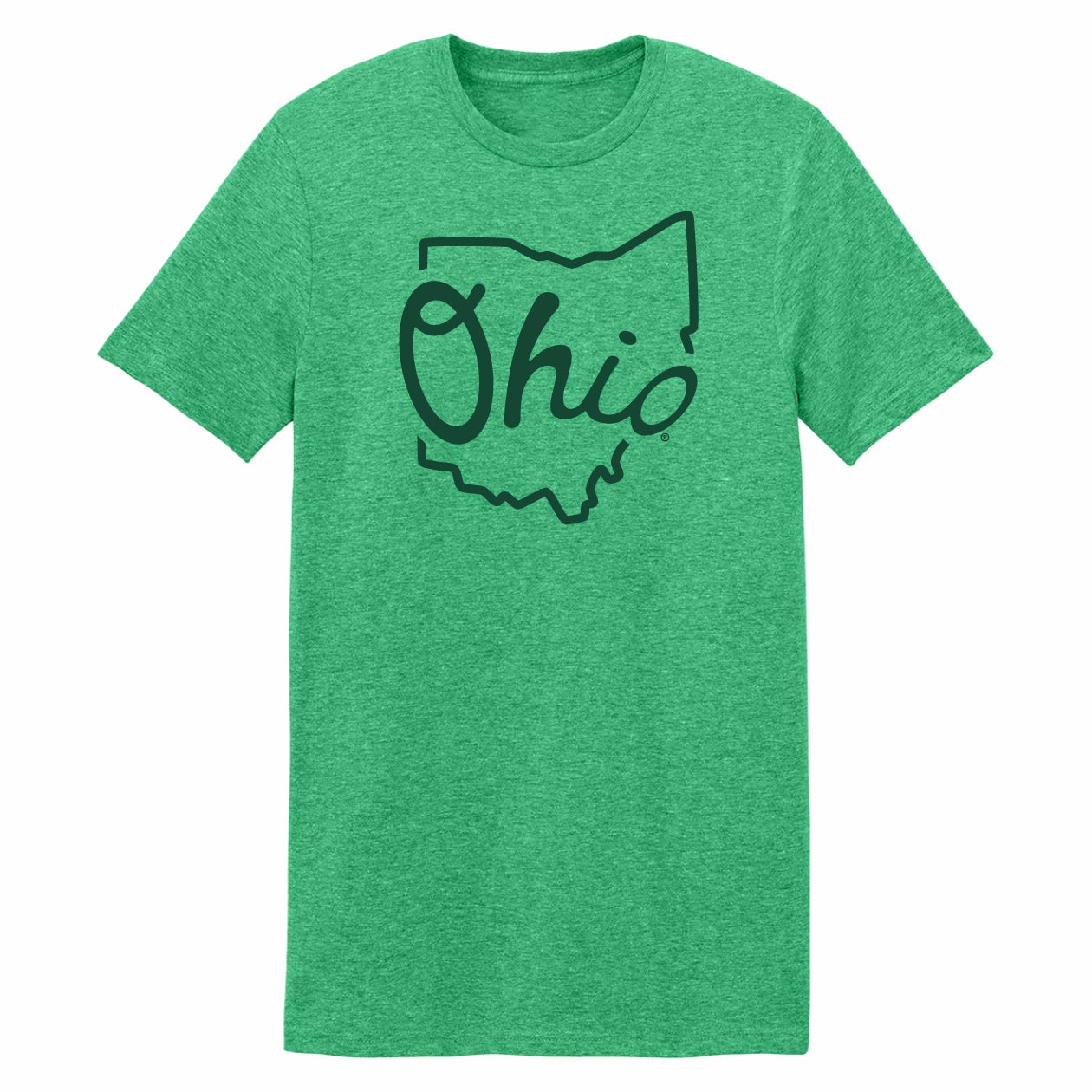 Script Ohio Shirts Ohio T-Shirt Green State Shape Script – Gameday Spirit Fanstore