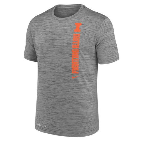Illinois Fighting Illini Nike Dry Fit Grey T-Shirt