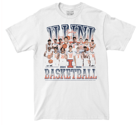 Illinois Fighting Illini Men's 23-24 Basketball Roster NIL T-Shirt