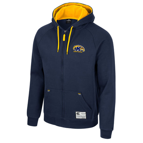 KSU Golden Flashes Men's Fleece Full-Zip Navy Hoodie
