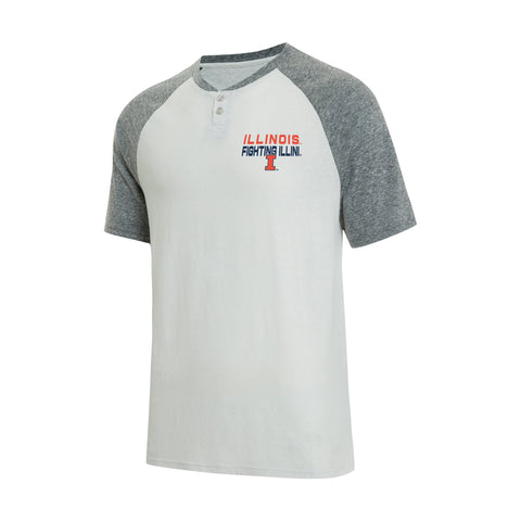 Illinois Fighting Illini Men's Raglan Domain Short-Sleeve T-Shirt