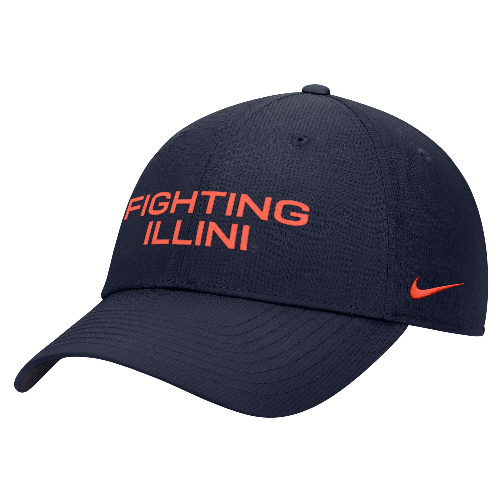 Illinois Fighting Illini Nike Club Ripstop Structured Adjustable Hat Navy