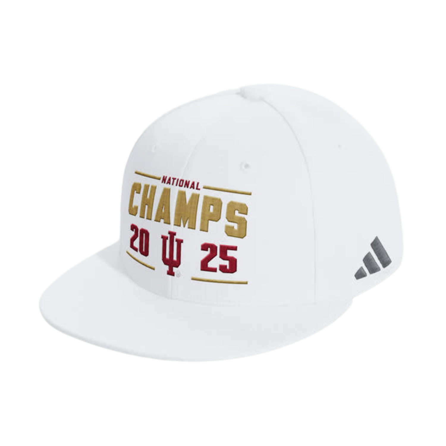 Indiana Hoosiers Football National Champions 2025 Adidas White Hat Indiana Hoosiers Football National Champions 2025 Adidas White Hat