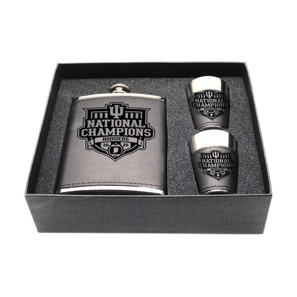 Indiana Shot Glass & Flask Set National Champions – Gameday Spirit