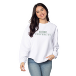 Ohio Bobcats Women's Chicka-D Distressed Corded Crew