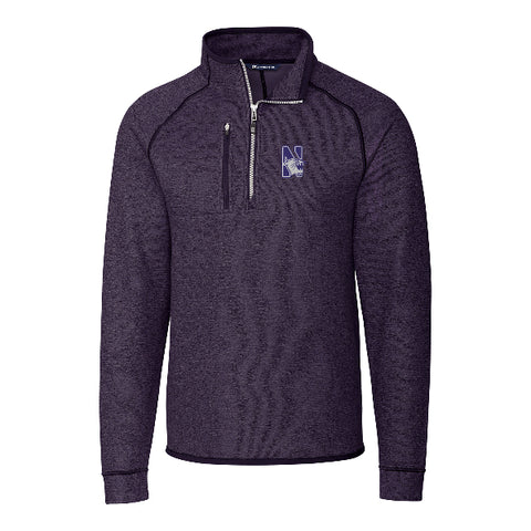 Northwestern Wildcats Cutter & Buck Purple Mainsail Half Zip Pullover