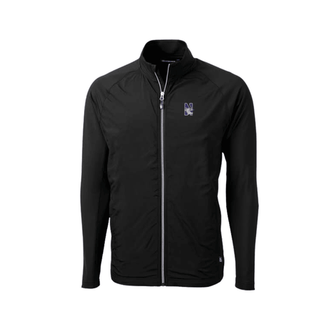Northwestern Wildcats Men's Cutter & Buck Adapt Eco Knit Hybrid Recycled Full Zip Jacket