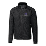 Northwestern Wildcats Men's Cutter & Buck Mainsail Sweater-Knit Black Full-Zip Jacket
