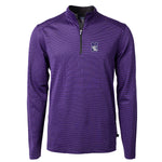 Northwestern Wildcats Men's Cutter & Buck Virtue Eco Pique Micro Stripe Purple Quarter-Zip