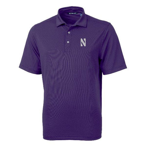 Northwestern Wildcats Men's Cutter & Buck Virtue Eco Pique Recycled Polo