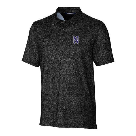 Northwestern Wildcats Men's Cutter &amp; Buck Pike Micro Floral Print Stretch Polo