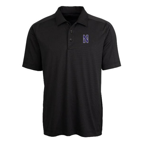 Northwestern Wildcats Men's Cutter &amp; Buck Prospect Textured Stretch Polo