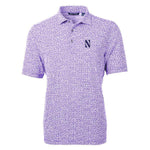 Northwestern Wildcats Men's Cutter &amp; Buck Virtue Eco Pique Botanical Print Recycled Polo