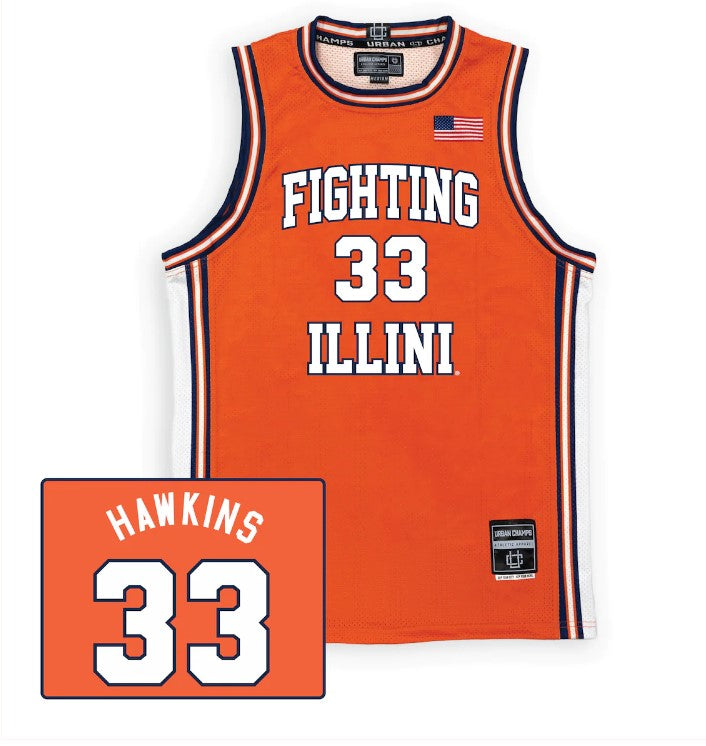 Illinois Fighting Illini Youth Coleman Hawkins 33 Basketball Jersey