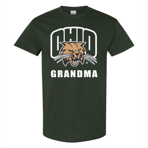 Ohio Bobcats Grandma Attack Cat Forest Green T-Shirt