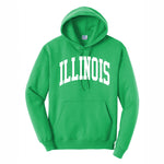 Illinois Fighting Illini Men's Green Arch Hoodie