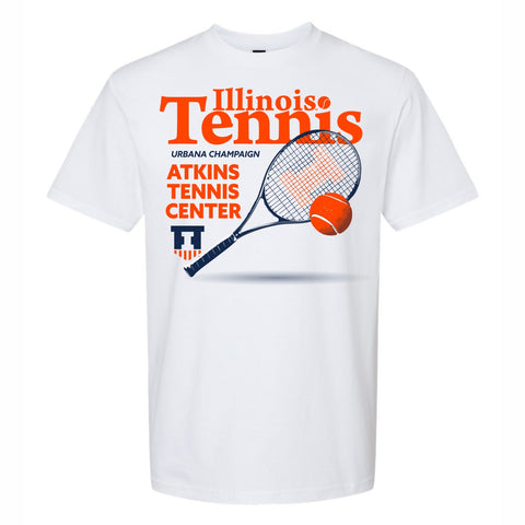 Illinois Fighting Illini White Tennis T-Shirt