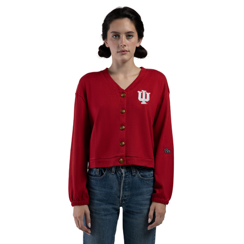 Indiana Hoosiers Women's Hype &amp; Vice Ace Cardigan Sweater