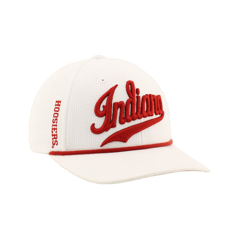 Indiana Hoosiers White Rope Script Snapback Hat