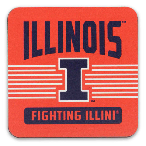 Illinois Fighting Illini Open Road 3" x 3" Magnet