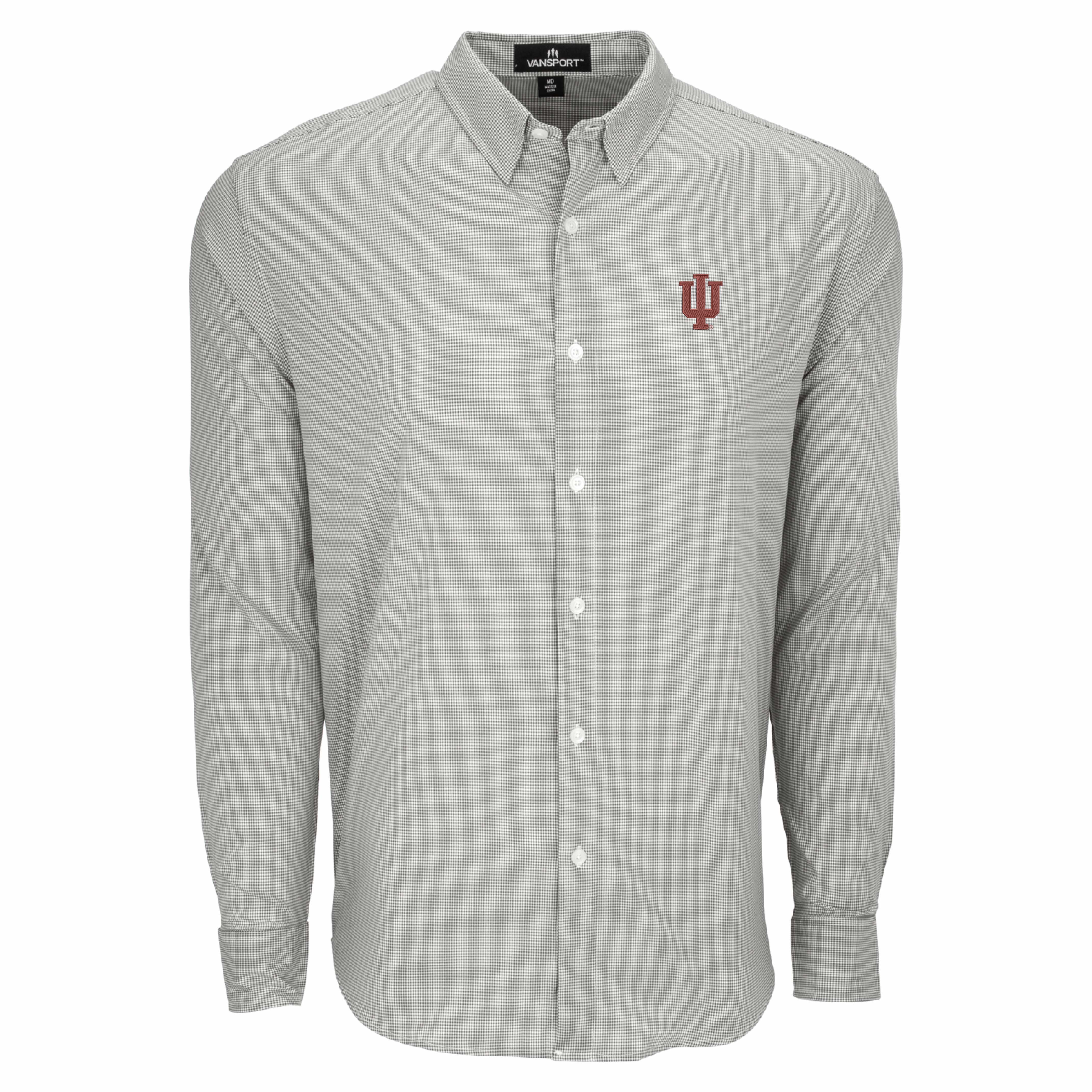 Indiana Hoosiers Men's Big and Tall Sandhill Dress Shirt Indiana Hoosiers Men's Big and Tall Sandhill Dress Shirt
