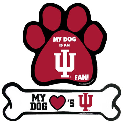 Indiana Hoosiers Dog Car Magnets