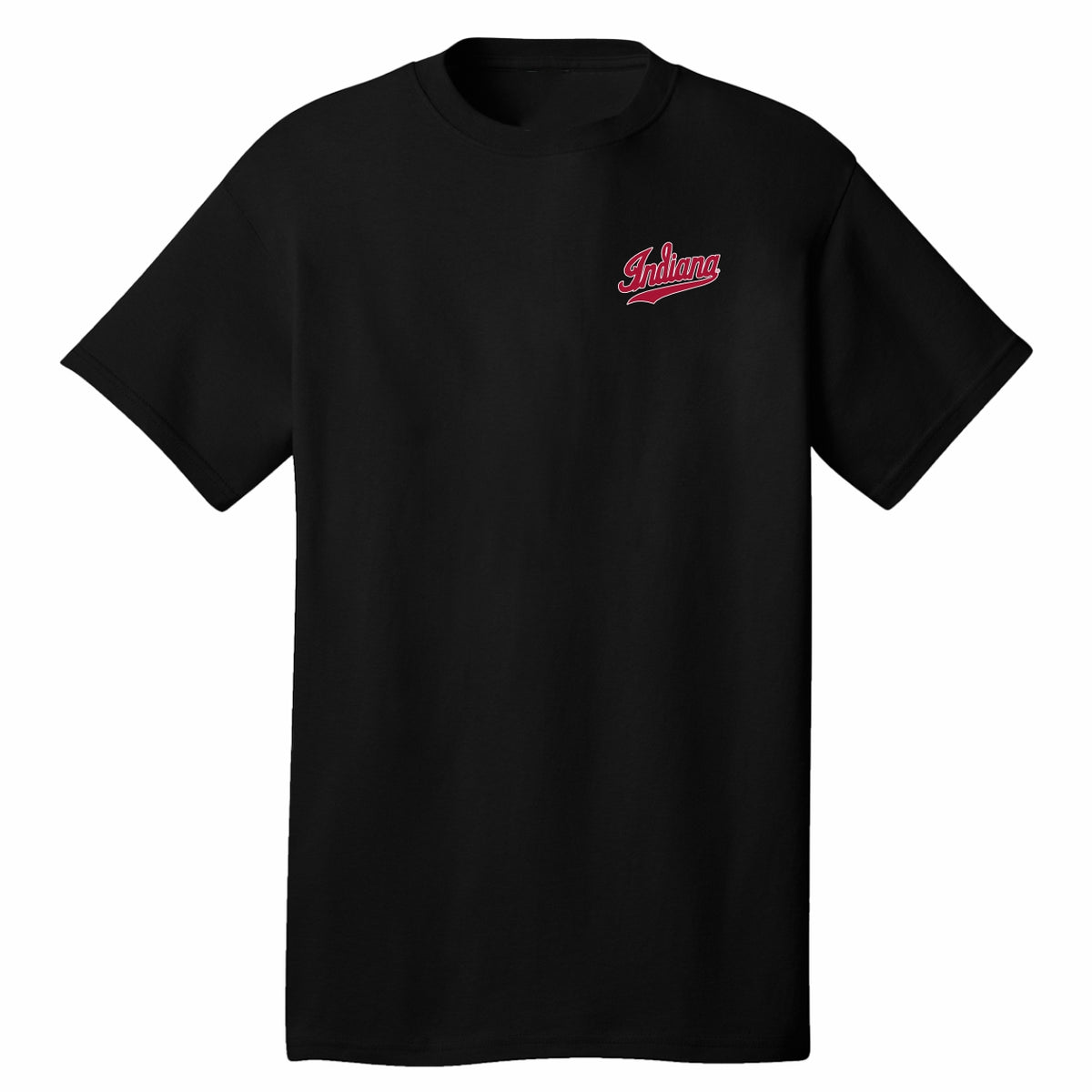 Indiana Hoosiers Script Indiana Left Chest Black Tee – Gameday Spirit ...