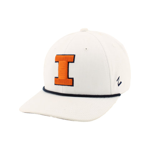 Illinois Fighting Illini Backspin White Rope Hat