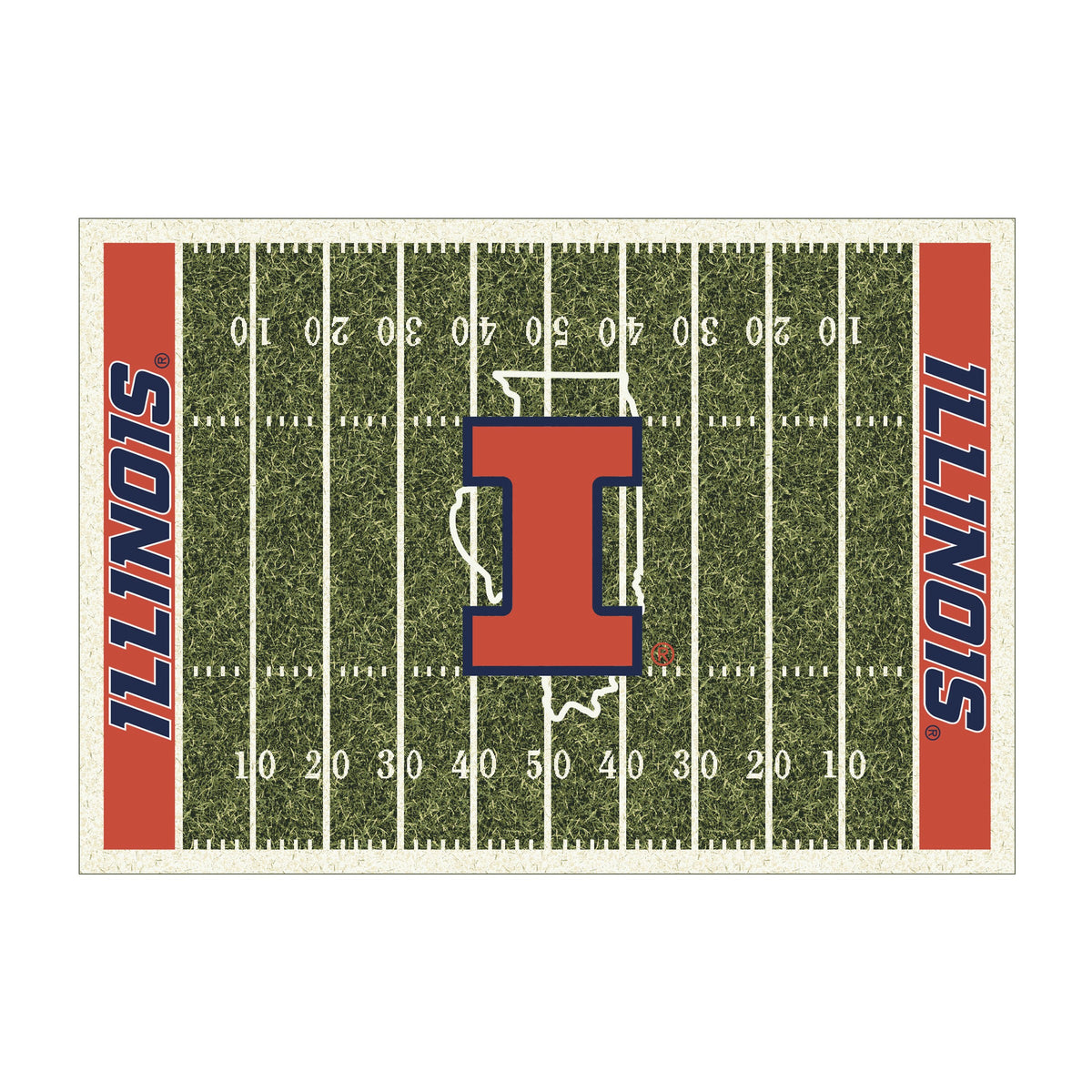 Illini Rug University of Illinois 6x8 Homefield Rug – Gameday Spirit Fanstore