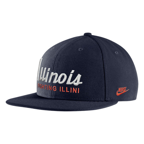 Illinois Fighting Illini Nike Retro Script Snapback Hat